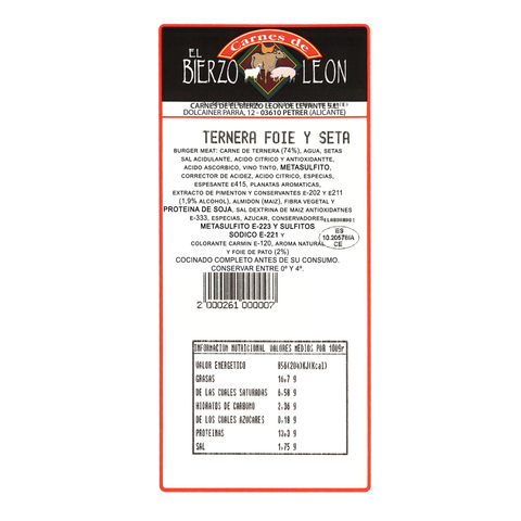 Ternera con Foie y Setas Burger